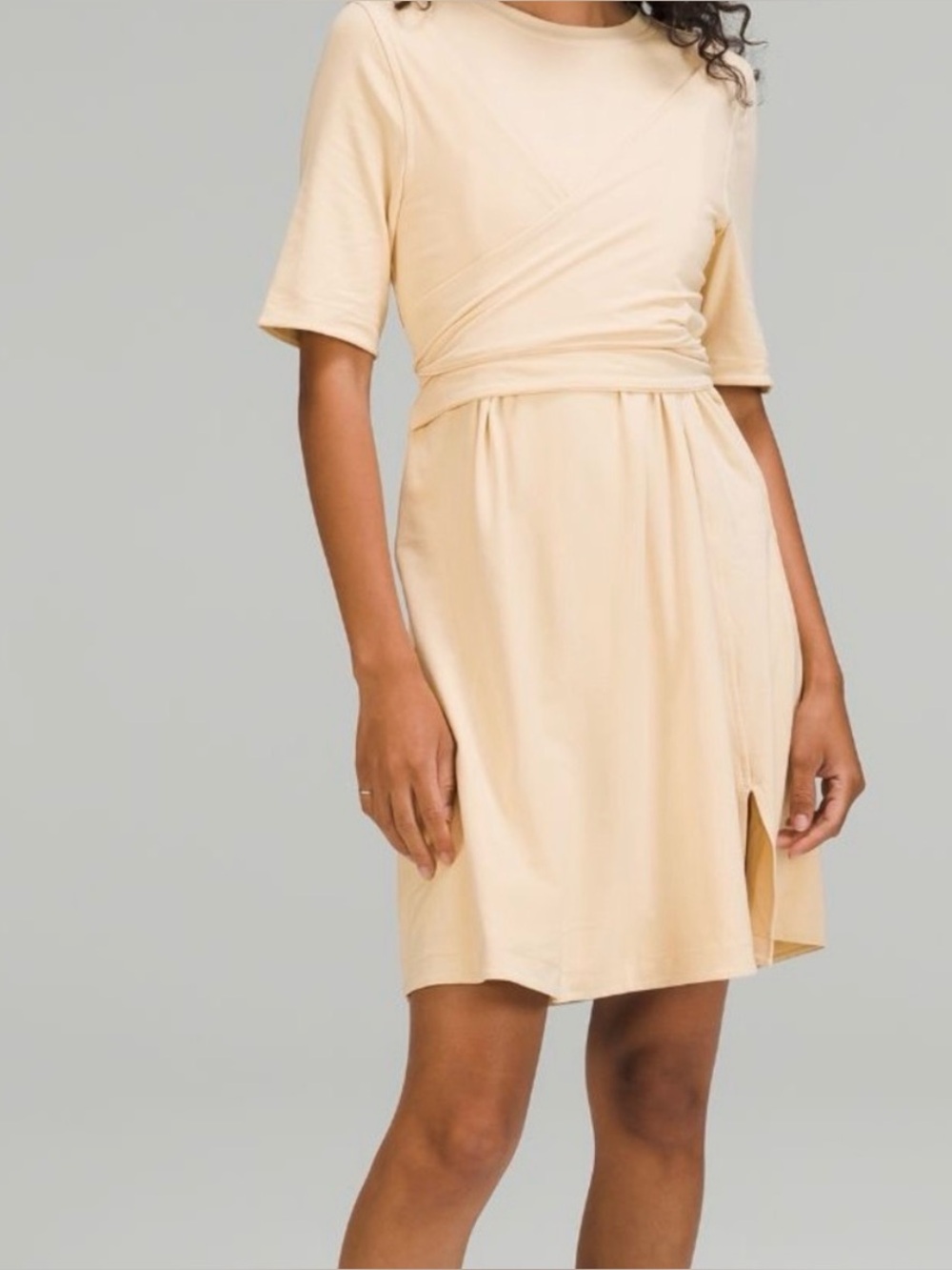 Lululemon Cotton Wrap-Front T-Shirt Dress
